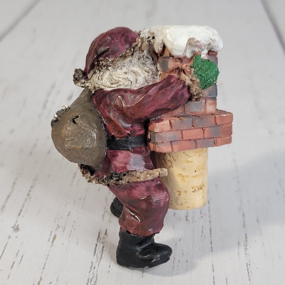 Christmas Santa & Reindeer Decoration Wine Topper Stoppers Set of 2 - Picture 5 of 9